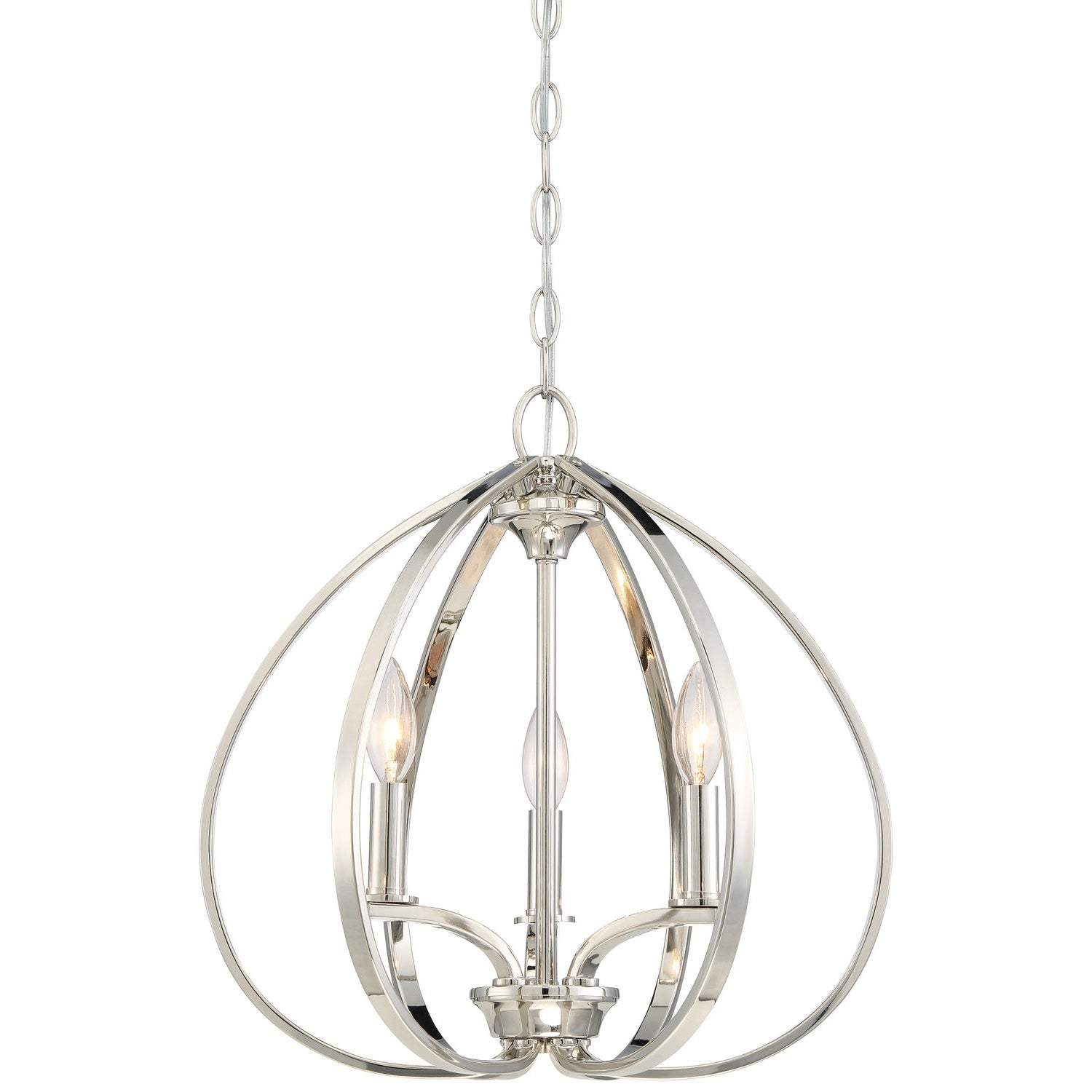 Minka-Lavery - 4982-613 - Three Light Pendant - Tilbury - Polished Nickel