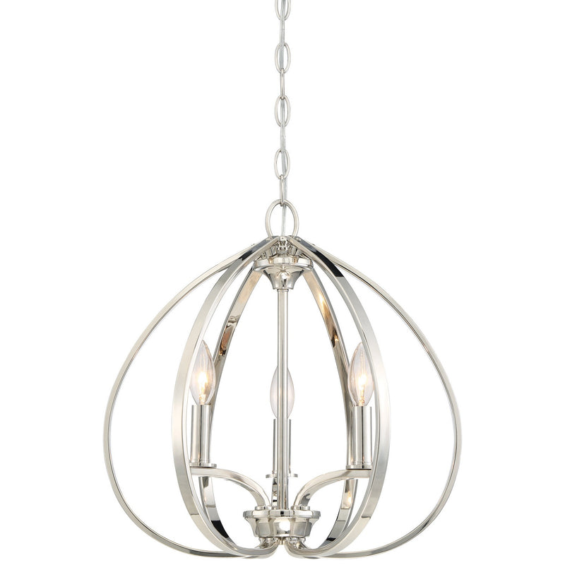 Minka-Lavery - 4982-613 - Three Light Pendant - Tilbury - Polished Nickel