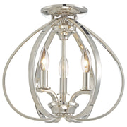 Minka-Lavery - 4983-613 - Three Light Semi Flush Mount - Tilbury - Polished Nickel