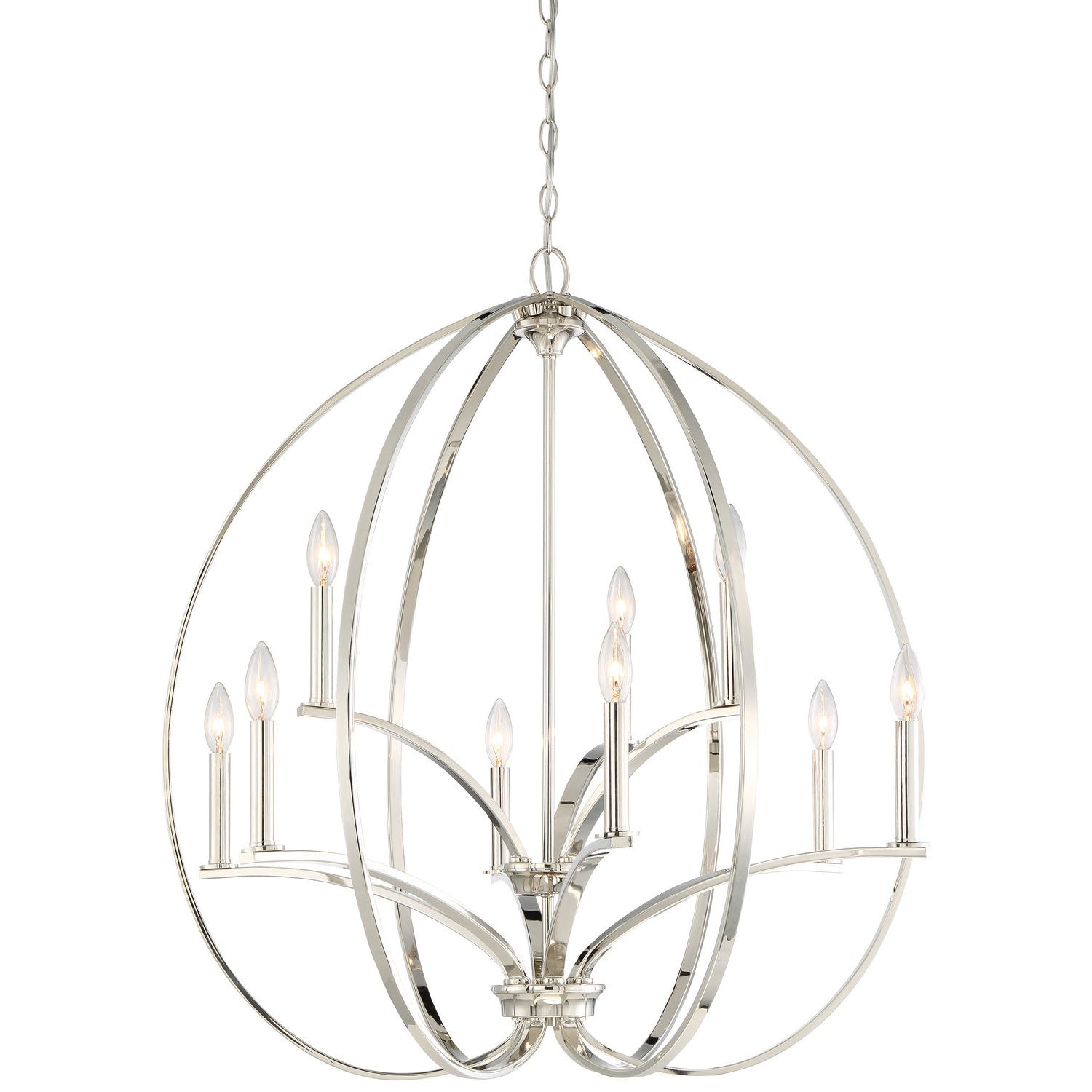 Minka-Lavery - 4989-613 - Nine Light Chandelier - Tilbury - Polished Nickel