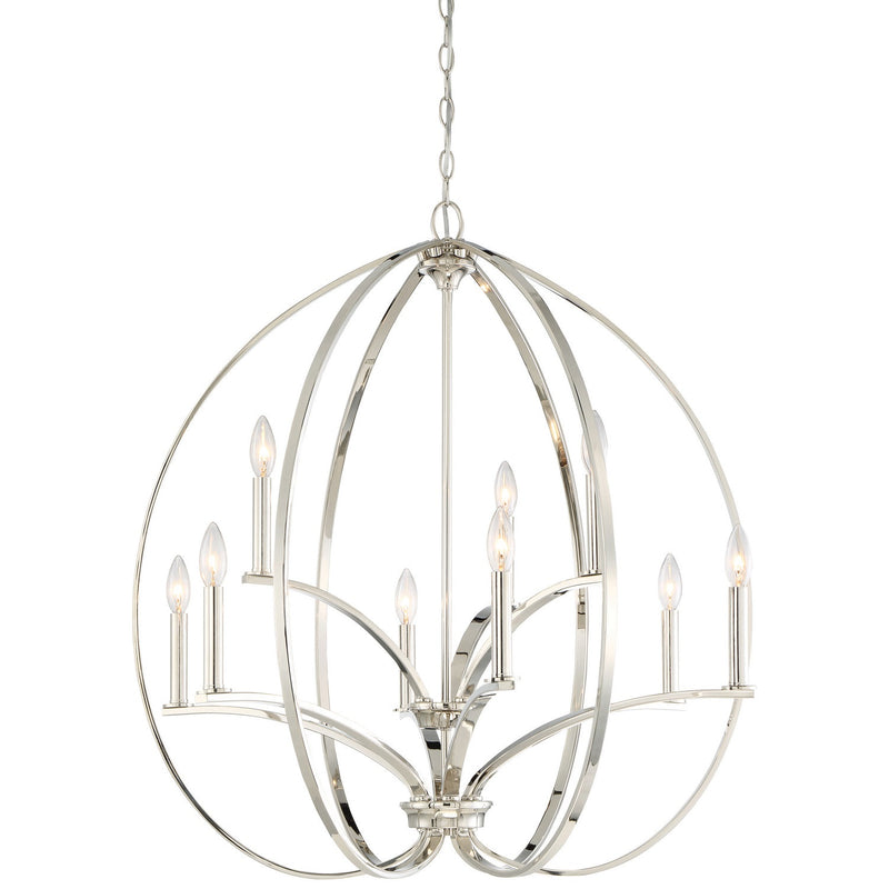 Minka-Lavery - 4989-613 - Nine Light Chandelier - Tilbury - Polished Nickel