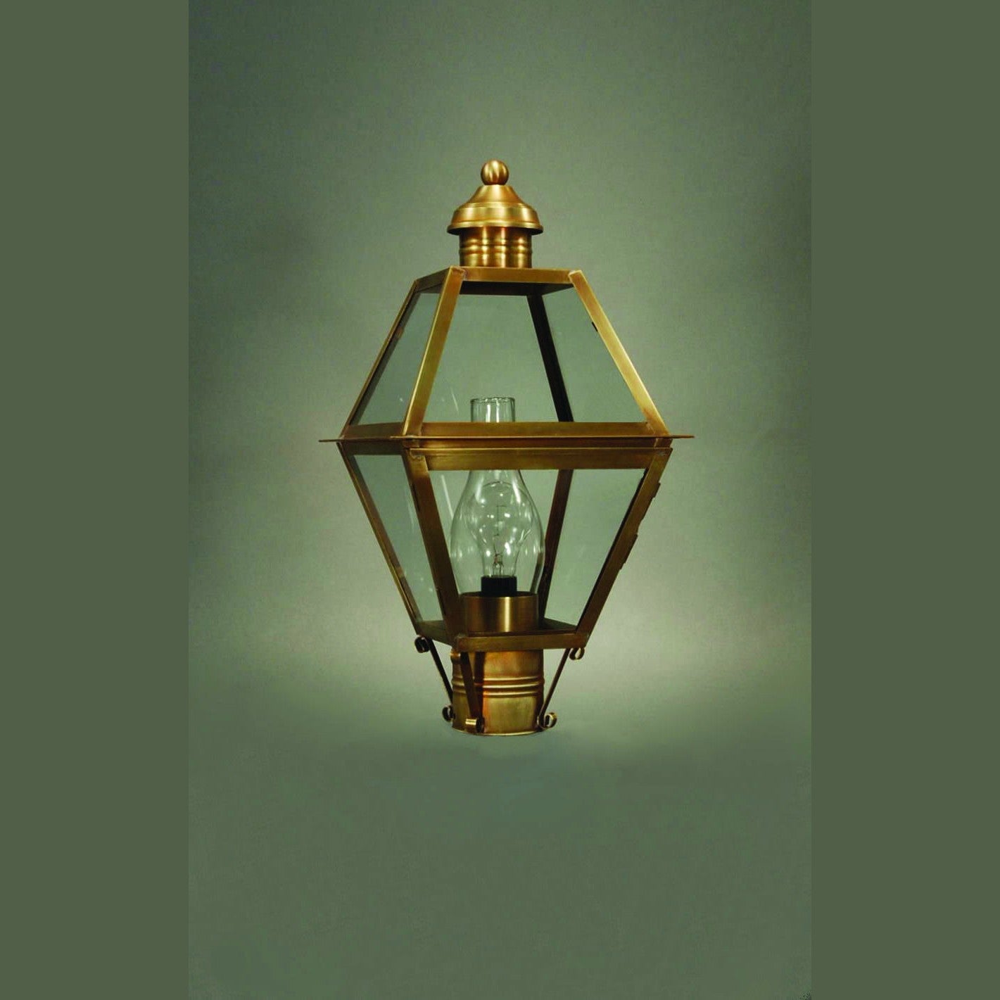 Northeast Lantern - 1003-AB-CIM-CLR - One Light Post Mount - Boston - Antique Brass