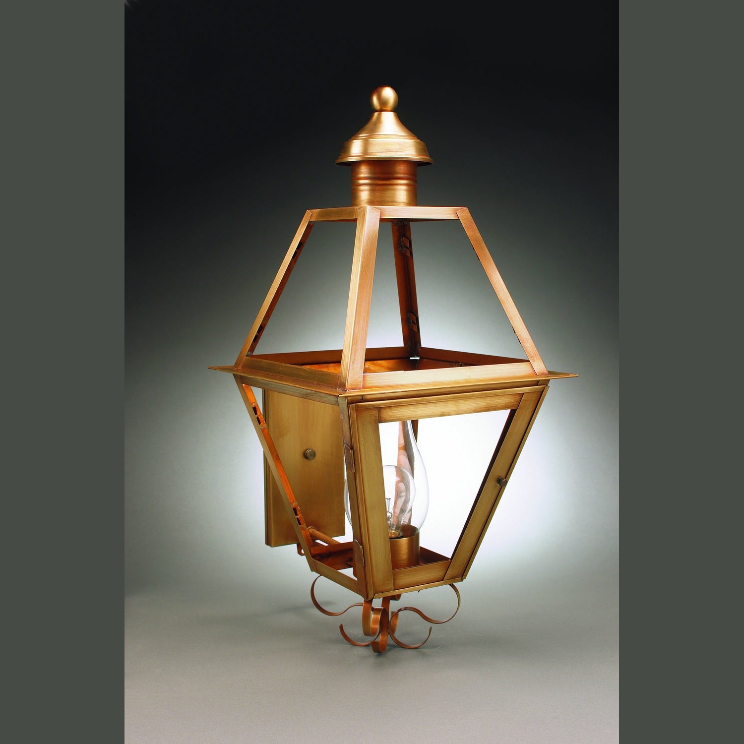 Northeast Lantern - 1061-AB-CIM-CLR - One Light Wall Mount - Boston - Antique Brass
