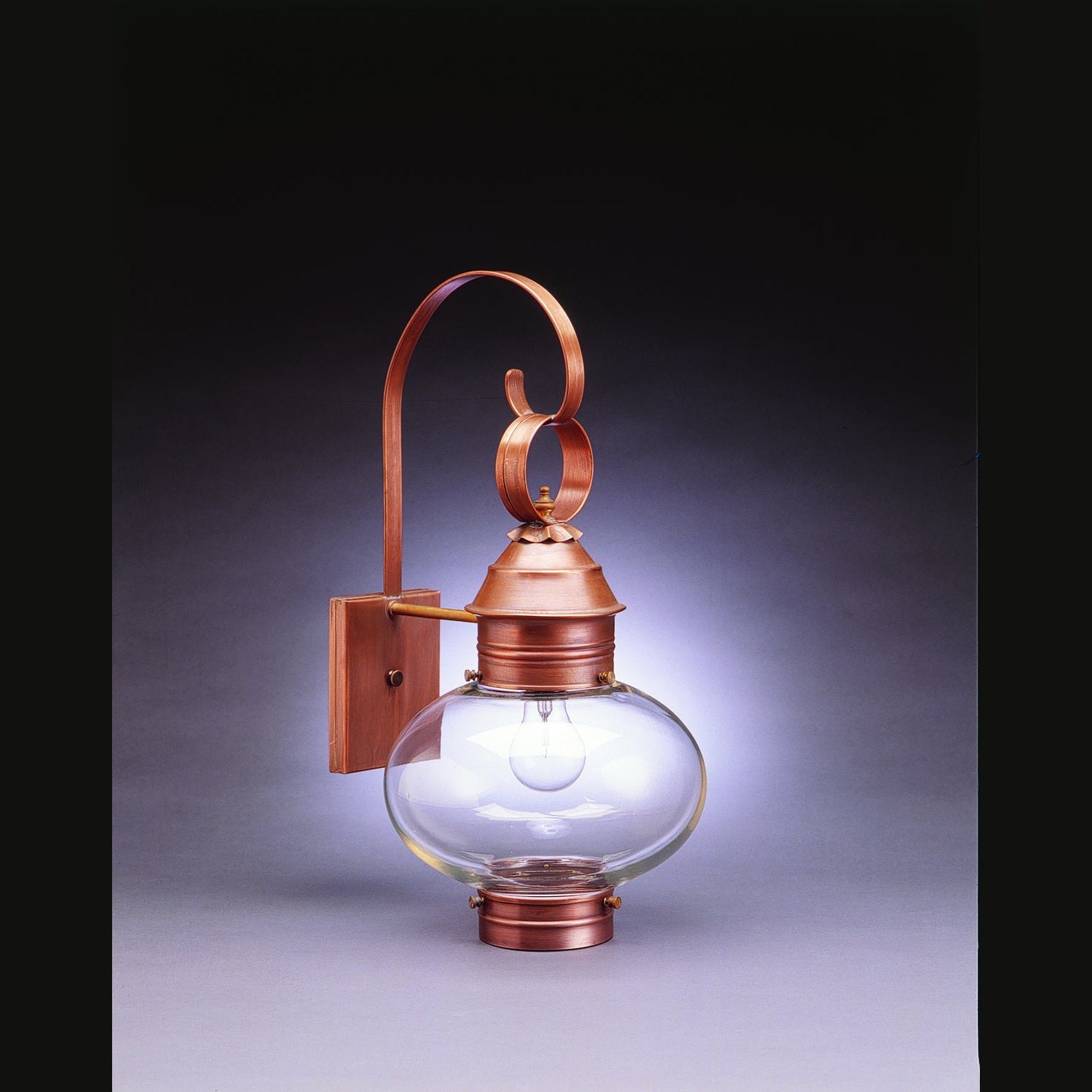 Northeast Lantern - 2041-AC-MED-CLR - One Light Wall Mount - Cageless Onion - Antique Copper