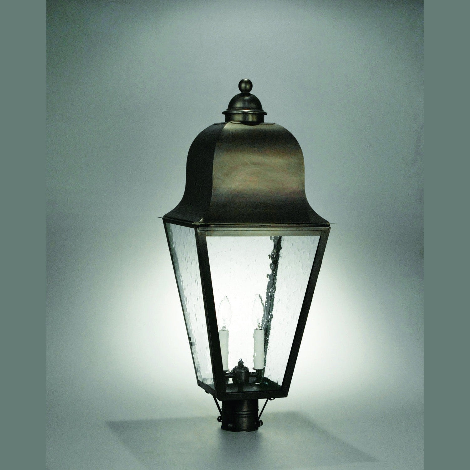 Northeast Lantern - 6423-DB-LT2-CSG - Three Light Post Mount - Imperial - Dark Brass