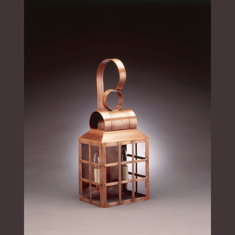 Northeast Lantern - 8131-AC-LT2-CLR - Two Light Wall Mount - Lynn - Antique Copper