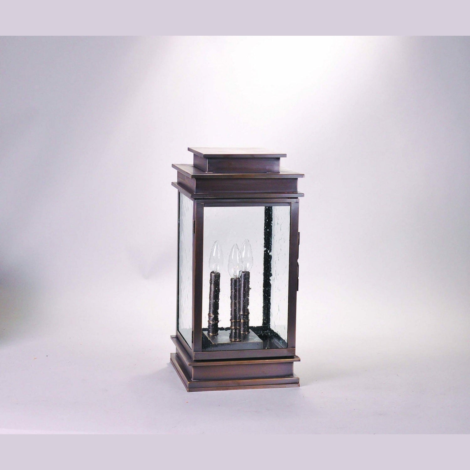 Northeast Lantern - 8933P-DAB-LT3-CSG - Three Light Pier Mount - Empire - Dark Antique Brass
