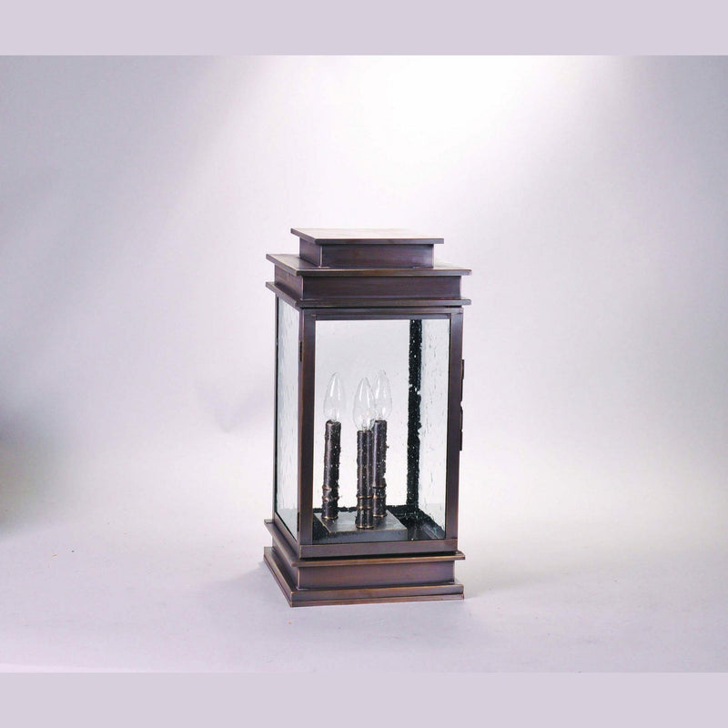 Northeast Lantern - 8933P-DAB-LT3-CSG - Three Light Pier Mount - Empire - Dark Antique Brass
