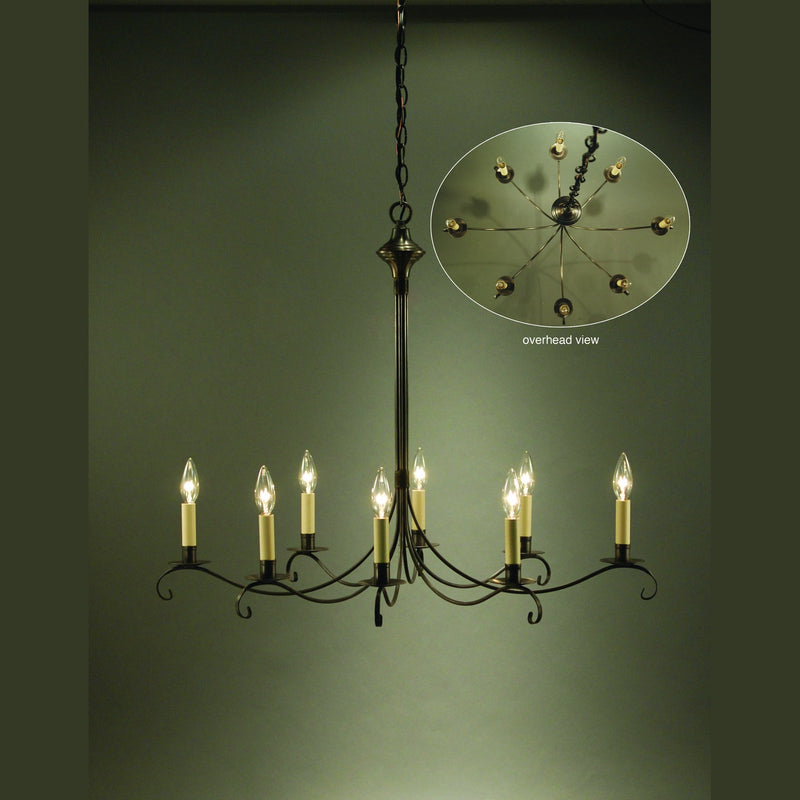 Northeast Lantern - 983V-DB-LT8 - Six Light Hanging Lantern - Chandelier - Dark Brass
