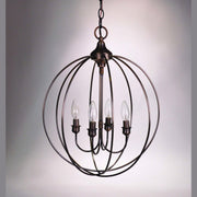 Northeast Lantern - CH904-DAB-LT4 - Four Light Hanging Lantern - Orb - Dark Antique Brass