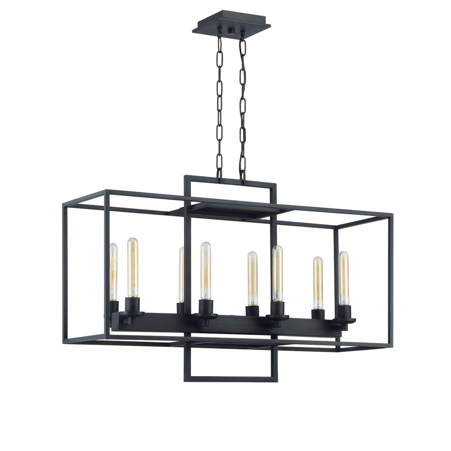 Craftmade - 41528-ABZ - Eight Light Linear Chandelier - Cubic - Aged Bronze Brushed