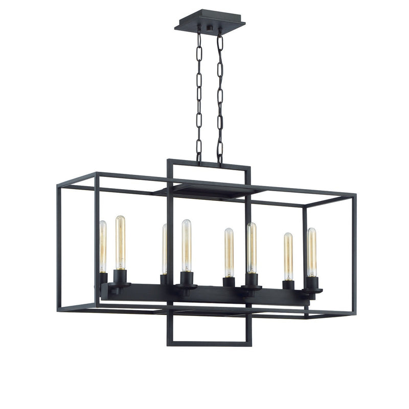 Craftmade - 41528-ABZ - Eight Light Linear Chandelier - Cubic - Aged Bronze Brushed