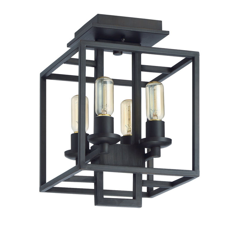 Craftmade - 41554-ABZ - Four Light Semi Flush Mount - Cubic - Aged Bronze Brushed