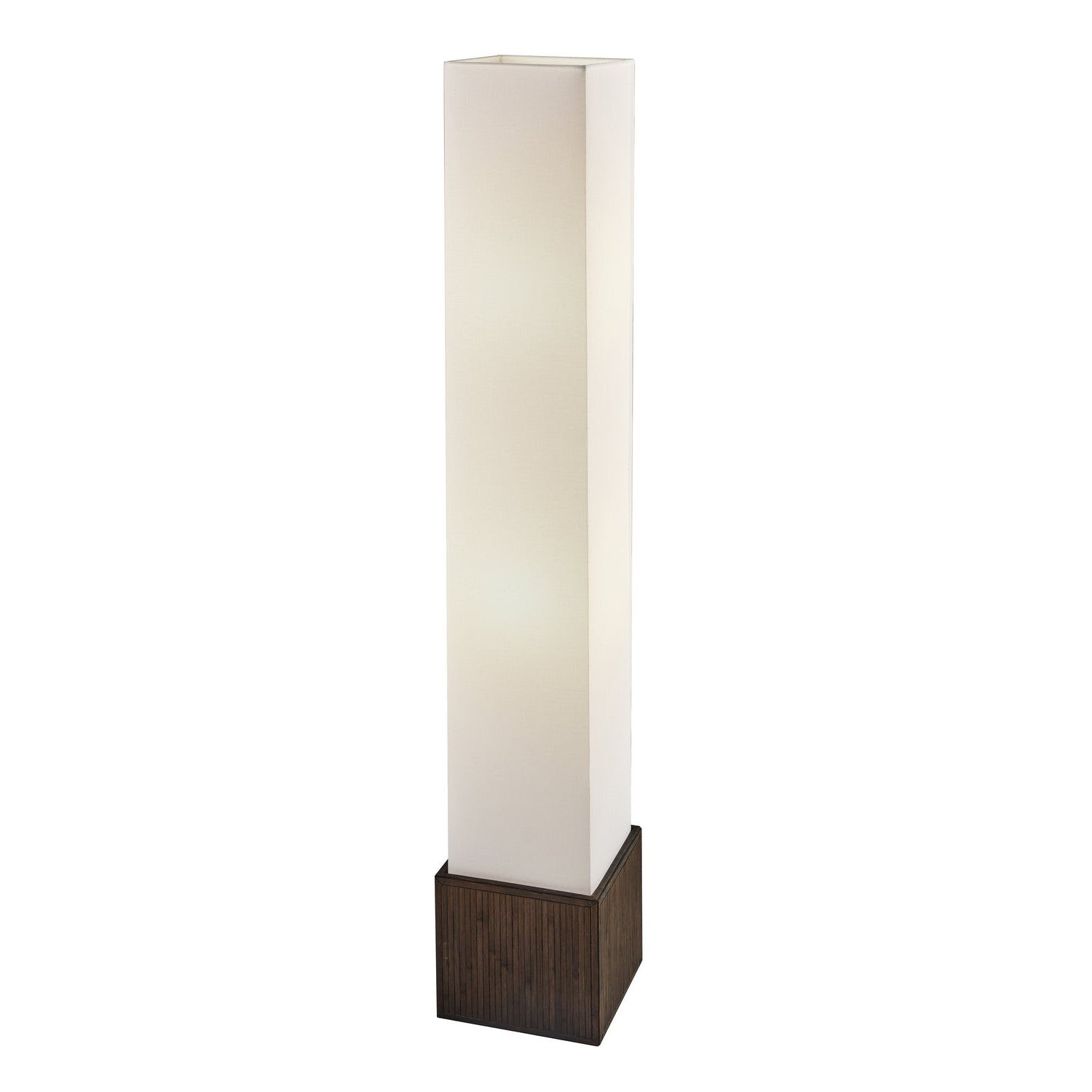 Adesso Home - 3004-14 - Two Light Floor Lantern - Sebu - Teak Brown Bamboo