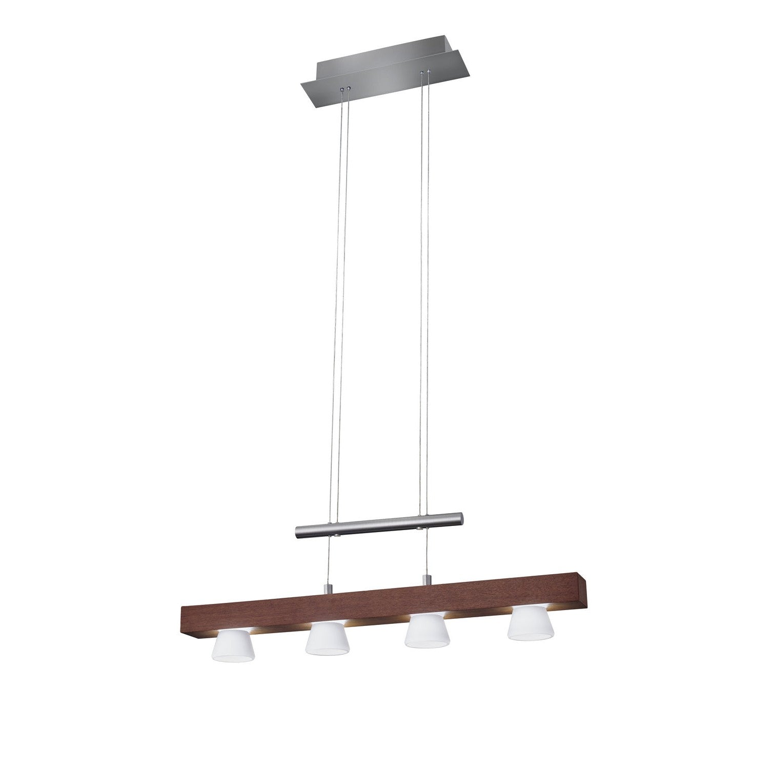 Adesso Home - 3097-15 - LED Light Pendant - Burlington - Walnut Wood w/Brushed Steel Hardware