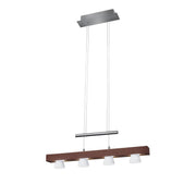 Adesso Home - 3097-15 - LED Light Pendant - Burlington - Walnut Wood w/Brushed Steel Hardware