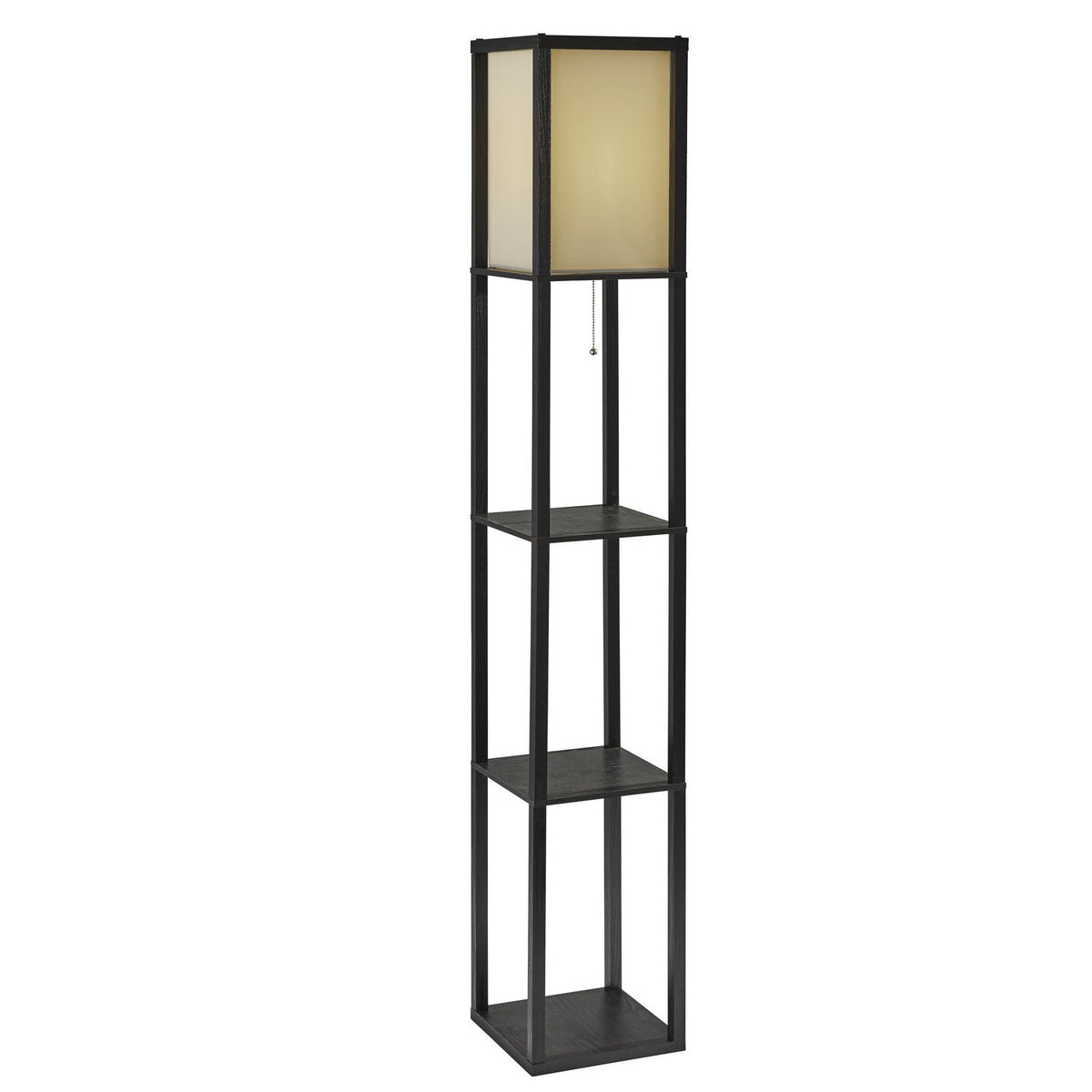 Adesso Home - 3138-01 - Floor Lamp - Wright - Black Pvc Veneer On Mdf