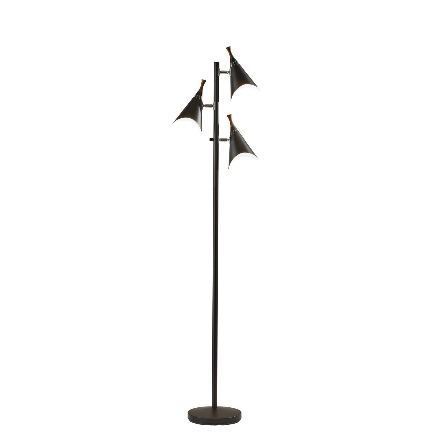 Adesso Home - 3236-01 - Three Light Tree Lamp - Draper - Metal