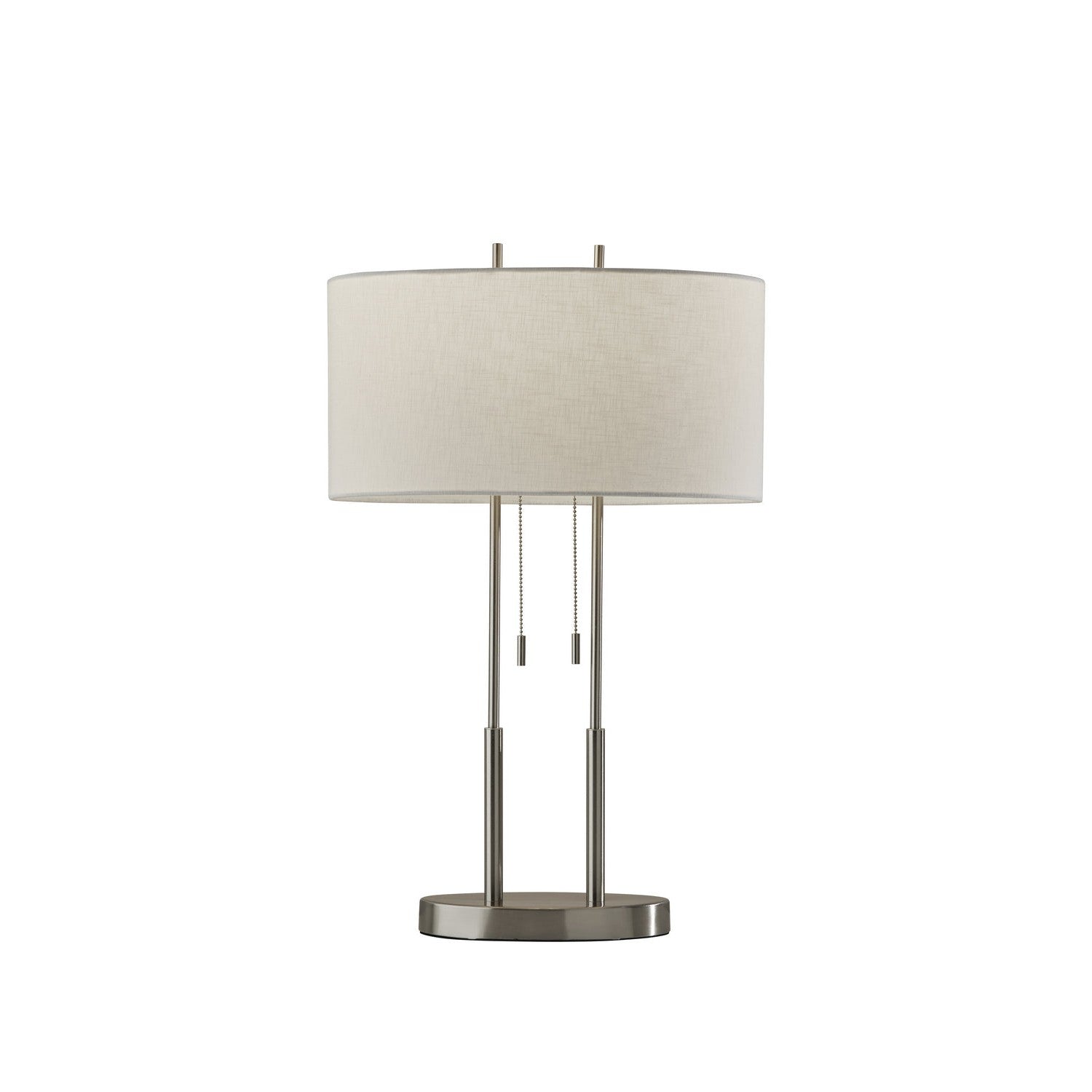 Adesso Home - 4015-22 - Two Light Table Lamp - Duet - Brushed Steel