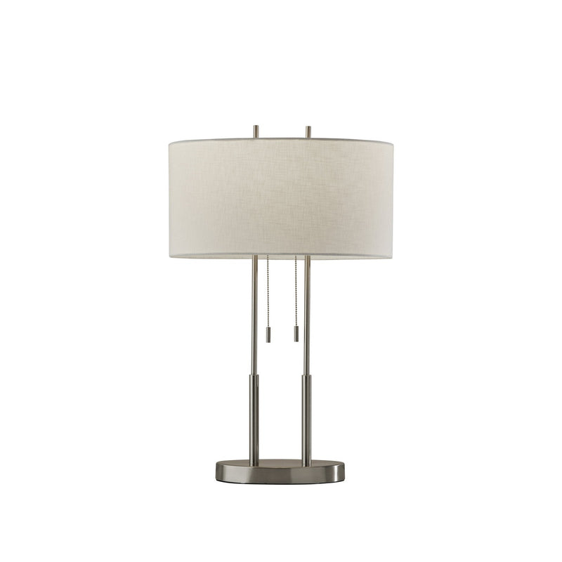 Adesso Home - 4015-22 - Two Light Table Lamp - Duet - Brushed Steel