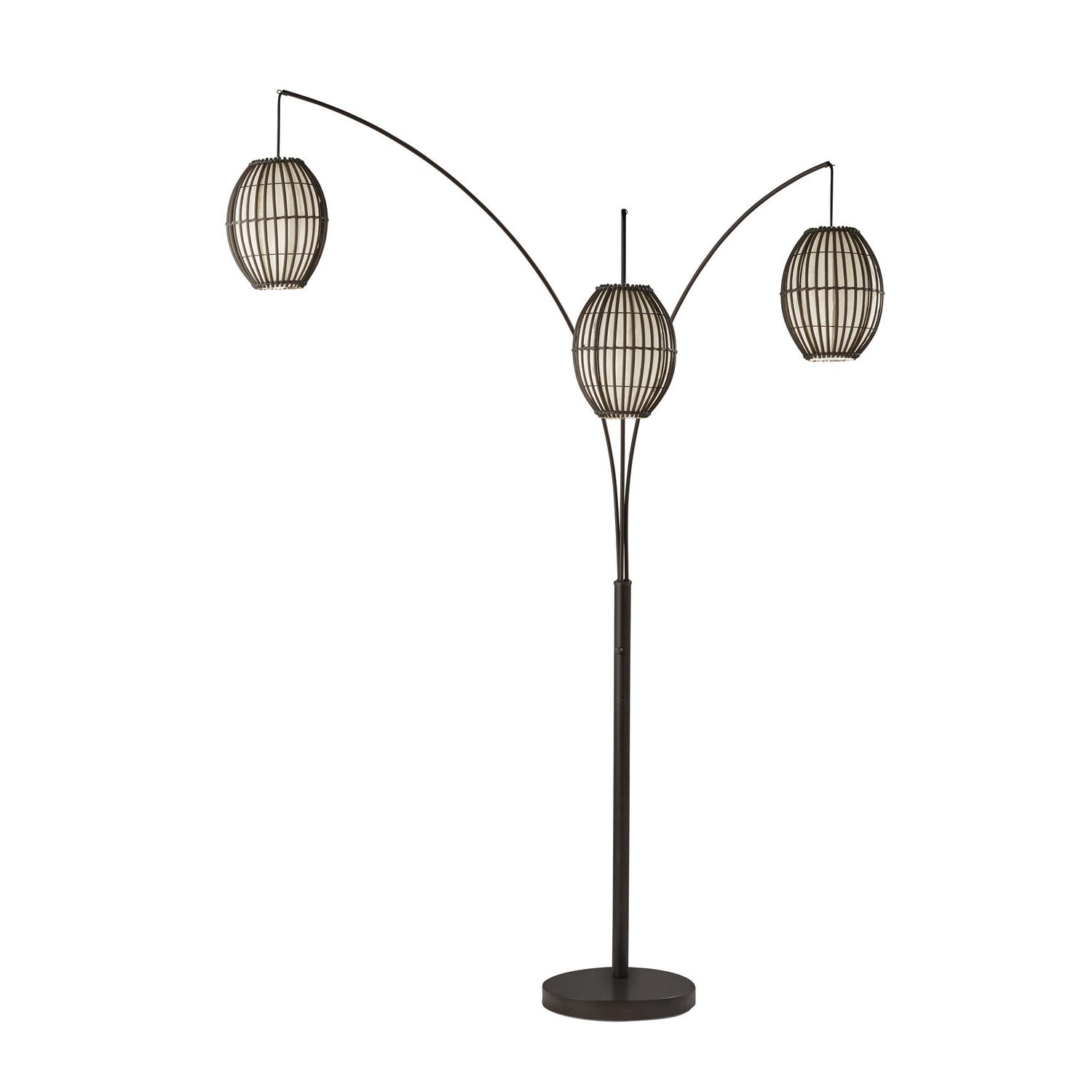 Adesso Home - 4026-26 - Three Light Arc Lamp - Maui - Antique Bronze