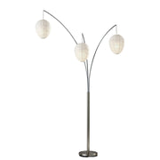 Adesso Home - 4108-22 - Three Light Arc Lamp - Belle - Brushed Steel