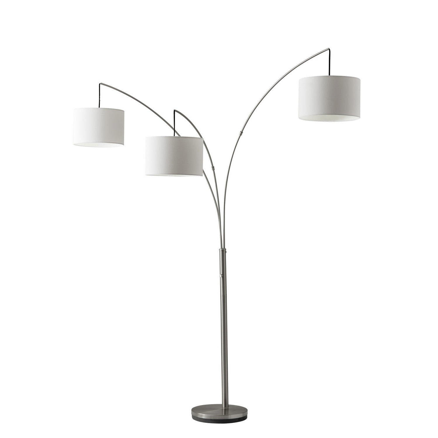 Adesso Home - 4238-22 - Three Light Arc Lamp - Trinity - Brushed Steel