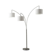 Adesso Home - 4238-22 - Three Light Arc Lamp - Trinity - Brushed Steel