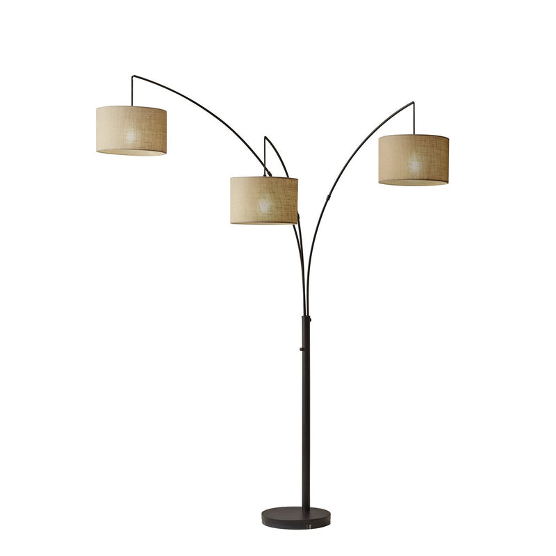 Adesso Home - 4238-26 - Three Light Arc Lamp - Trinity - Antique Bronze