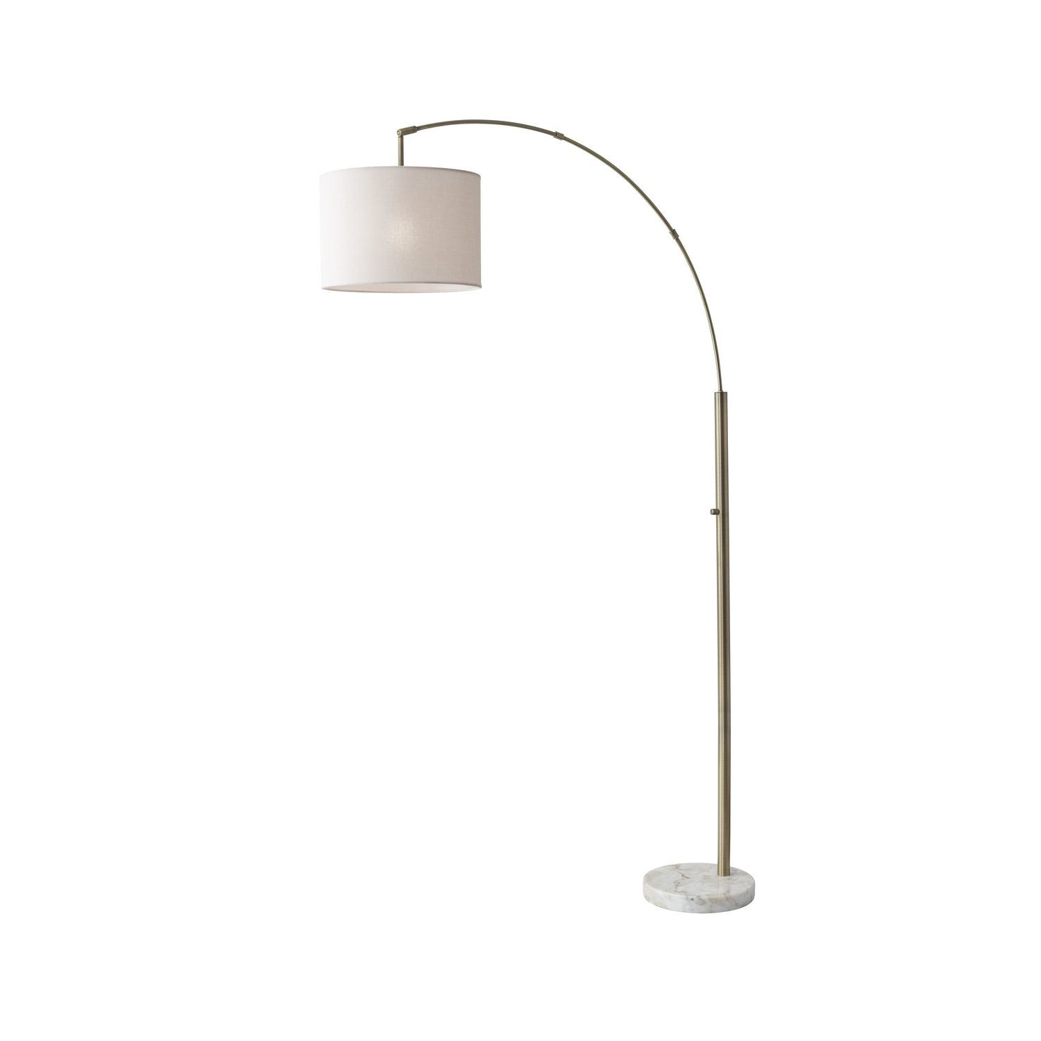 Adesso Home - 4249-21 - Arc Lamp - Bowery - White Marble