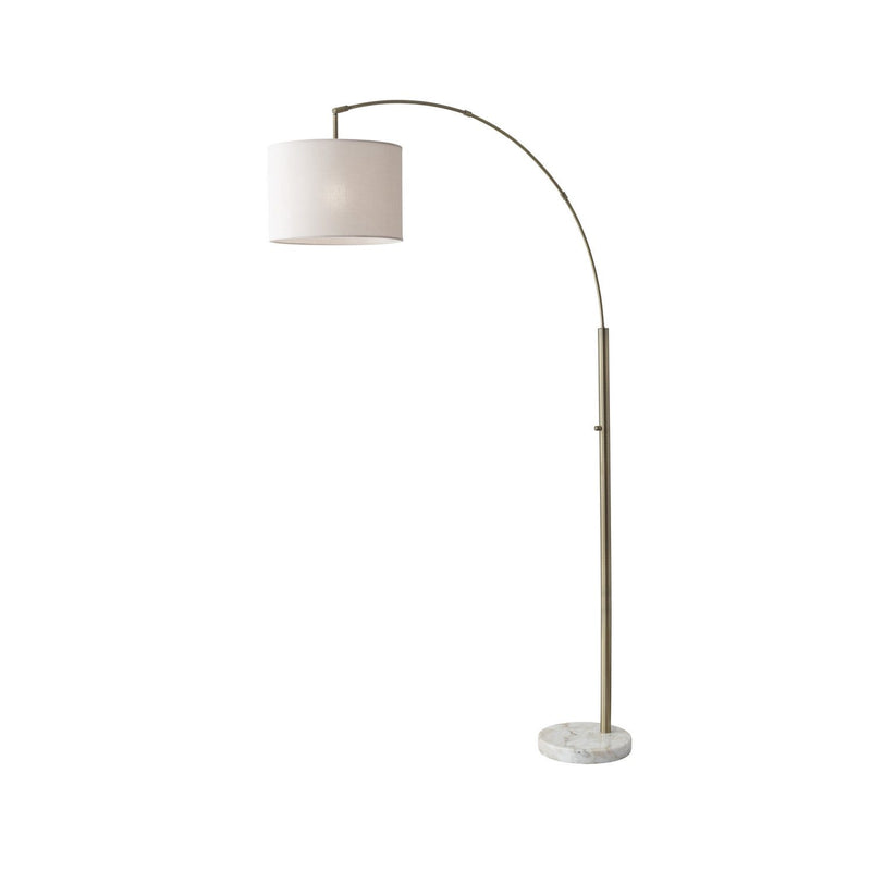 Adesso Home - 4249-21 - Arc Lamp - Bowery - White Marble