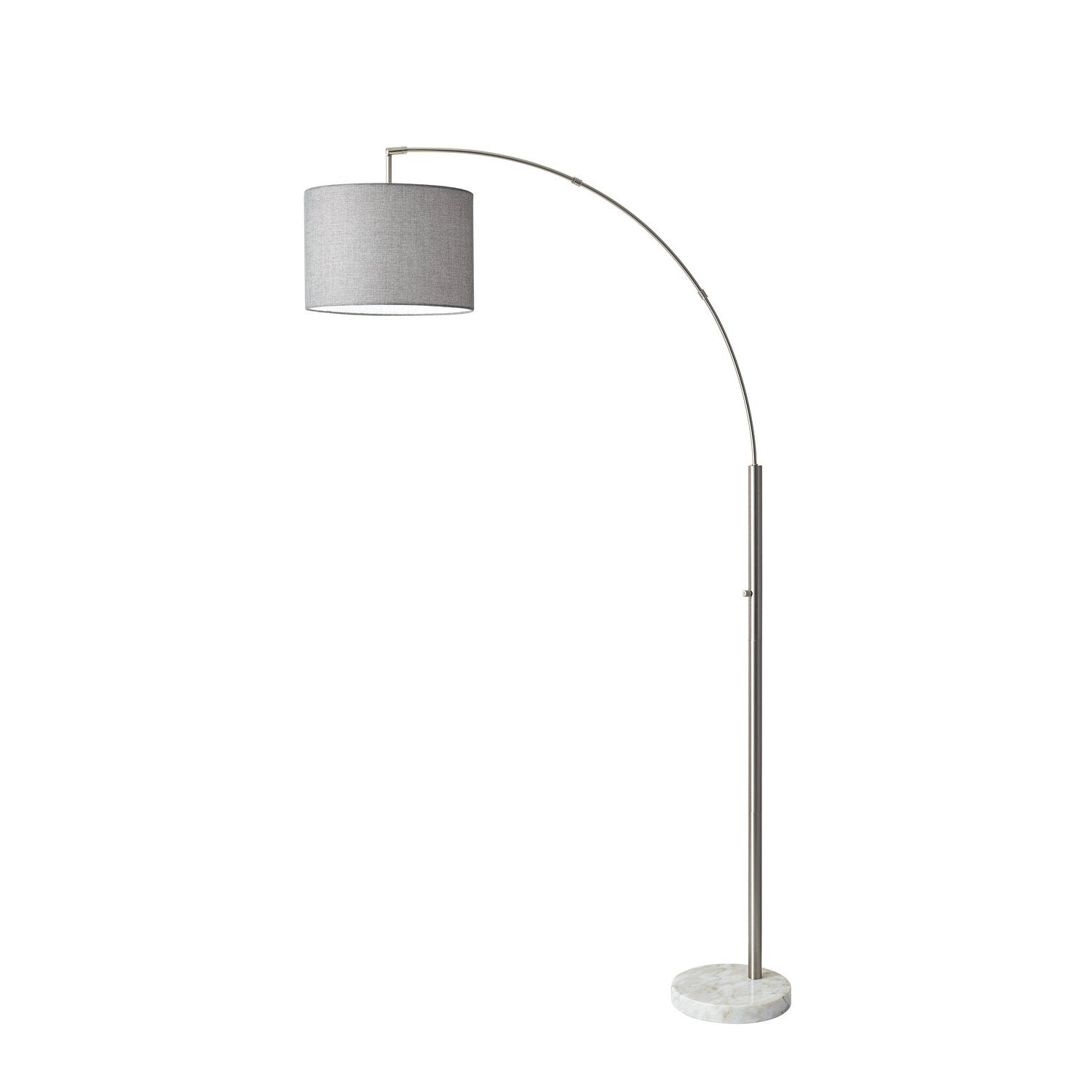 Adesso Home - 4249-22 - Arc Lamp - Bowery - White Marble