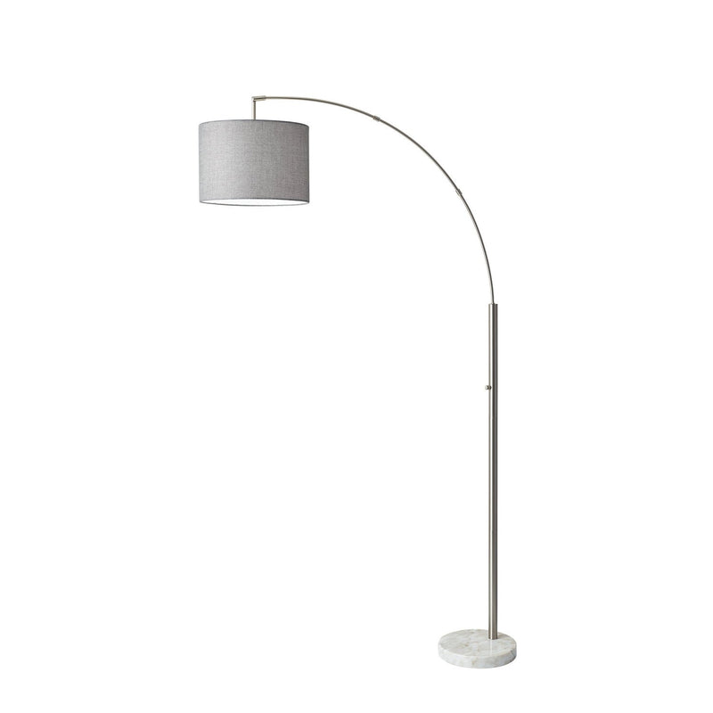 Adesso Home - 4249-22 - Arc Lamp - Bowery - White Marble