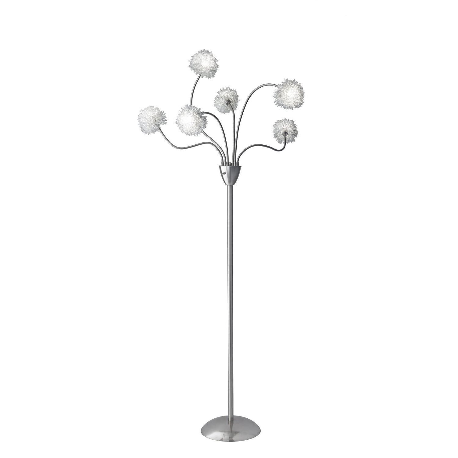 Adesso Home - 4511-22 - LED Floor Lamp - Pom Pom - Brushed Steel