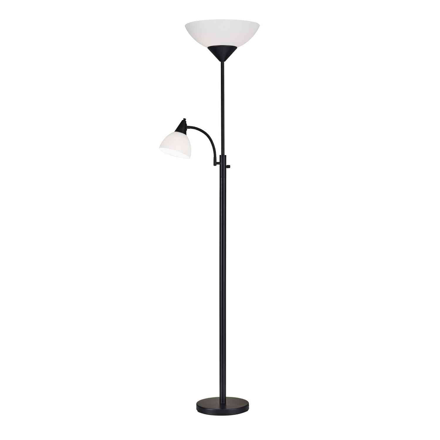 Adesso Home - 7202-01 - Two Light Torchiere - Piedmont - Black