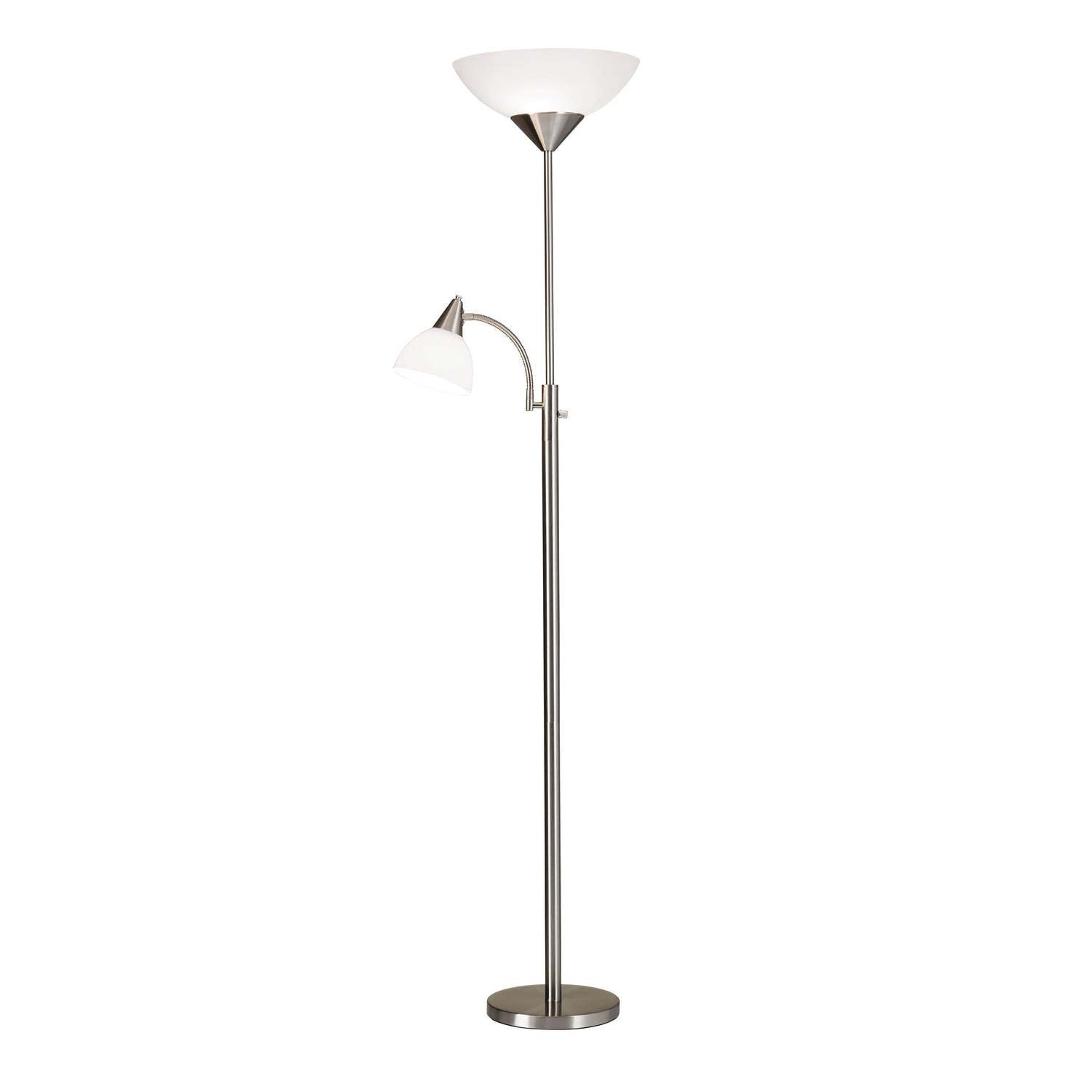 Adesso Home - 7202-22 - Two Light Torchiere - Piedmont - Brushed Steel