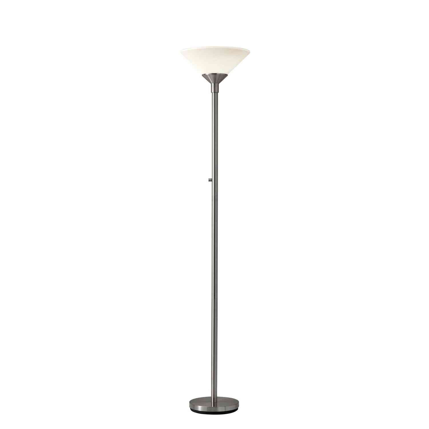 Adesso Home - 7500-22 - Two Light Torchiere - Aries - Brushed Steel