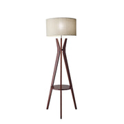 Adesso Home - 3471-15 - Floor Lamp - Bedford - Solid Walnut Wood