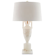 Currey and Company - 6000-0035 - One Light Table Lamp - Clifford White Table Lamp - Natural/Coffee Bronze