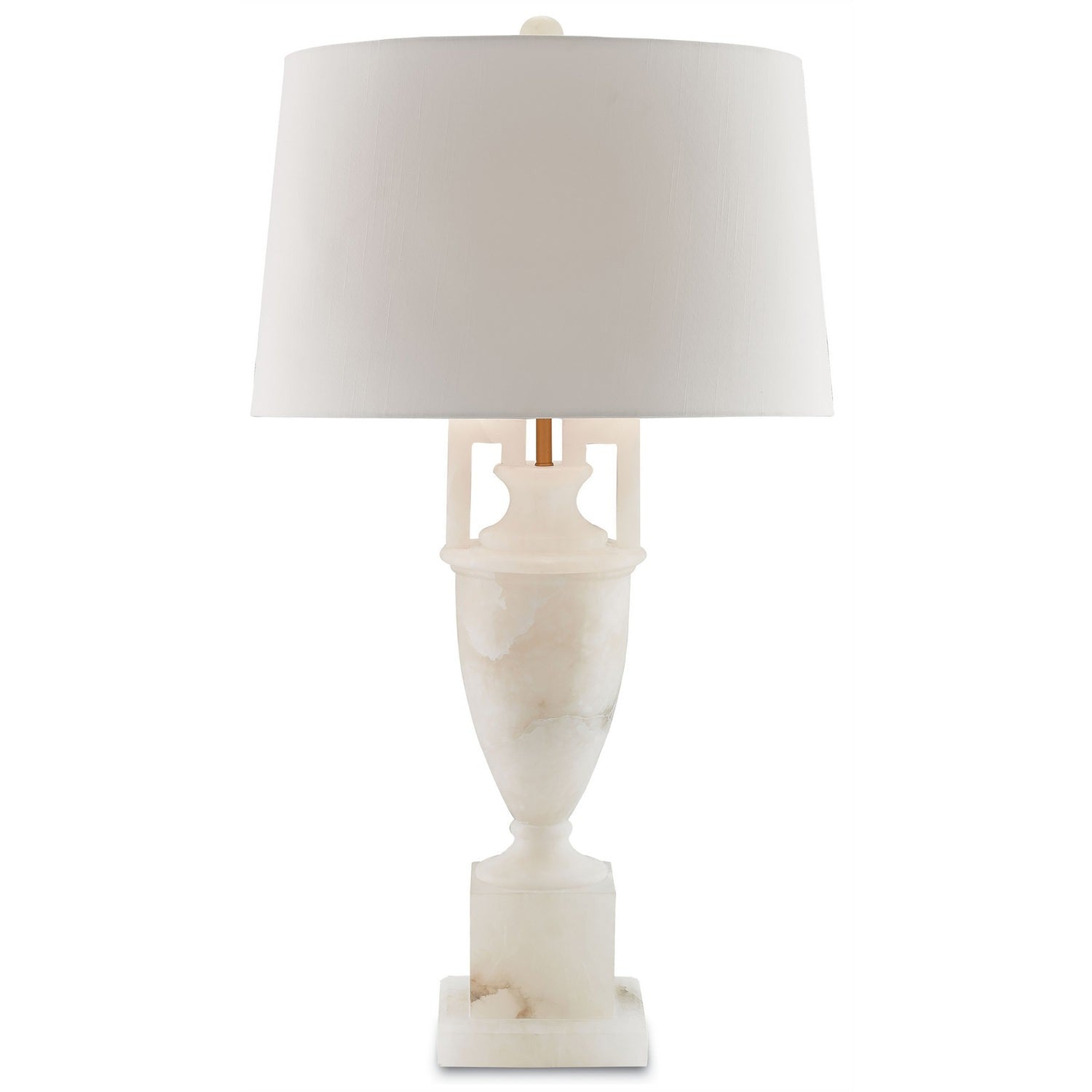 Currey and Company - 6000-0035 - One Light Table Lamp - Clifford White Table Lamp - Natural/Coffee Bronze