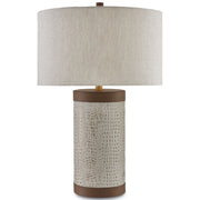 Currey and Company - 6000-0038 - One Light Table Lamp - Baptiste Table Lamp - Ivory/Brown/Brushed Brass