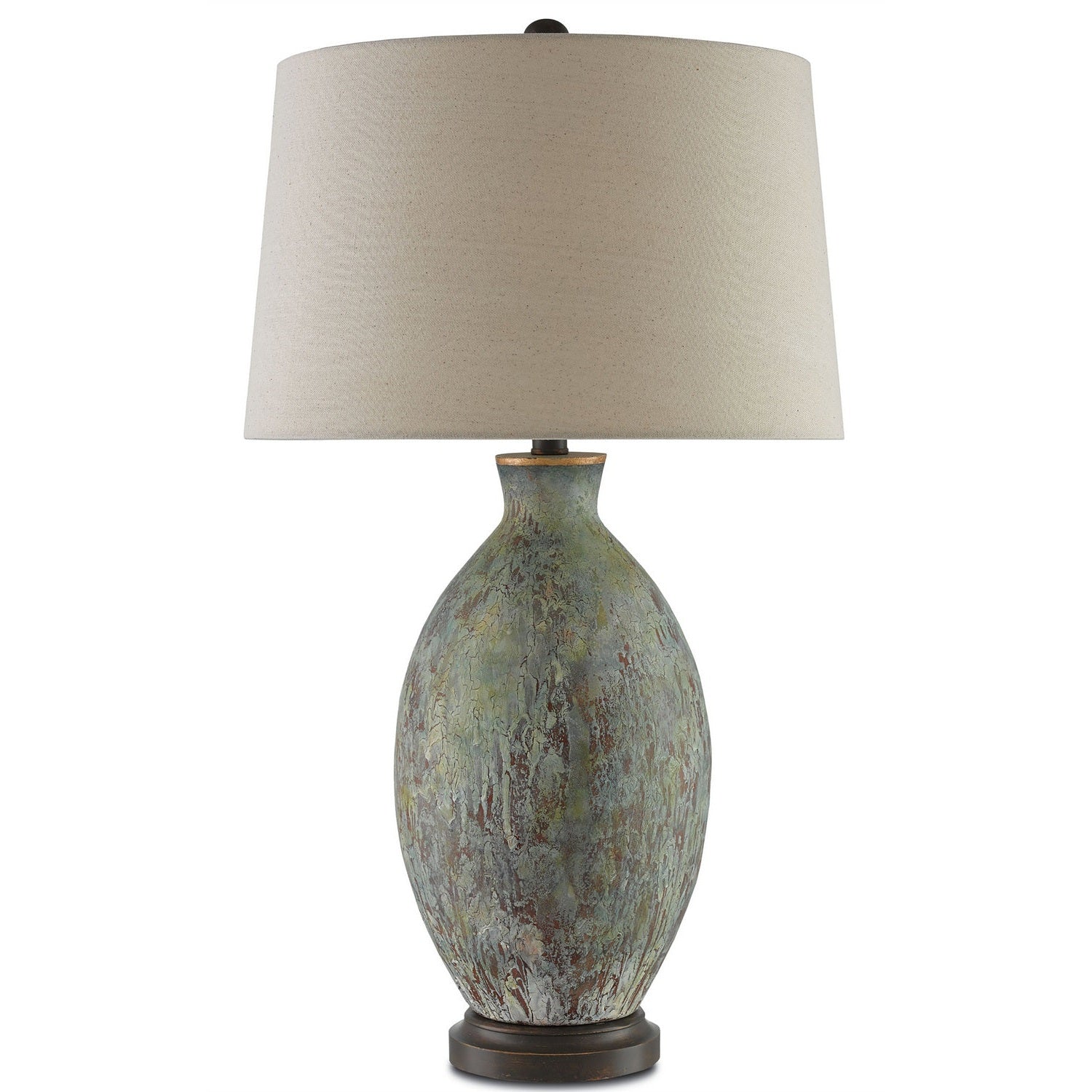 Currey and Company - 6000-0050 - One Light Table Lamp - Remi Table Lamp - Green/Dark Red/Bronze Gold