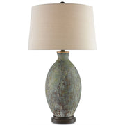 Currey and Company - 6000-0050 - One Light Table Lamp - Remi Table Lamp - Green/Dark Red/Bronze Gold