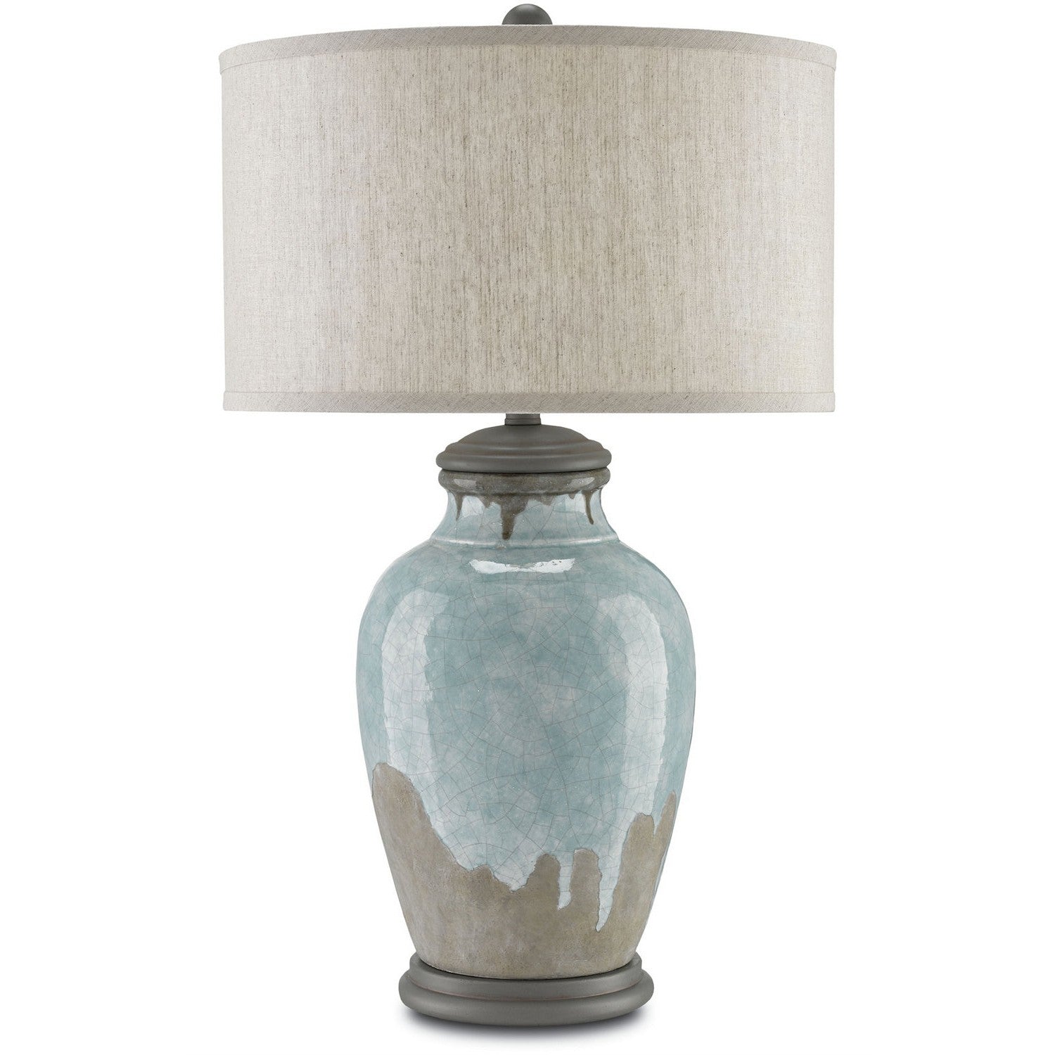 Currey and Company - 6000-0057 - One Light Table Lamp - Chatswood Table Lamp - Blue-Green/Gray/Hiroshi Gray