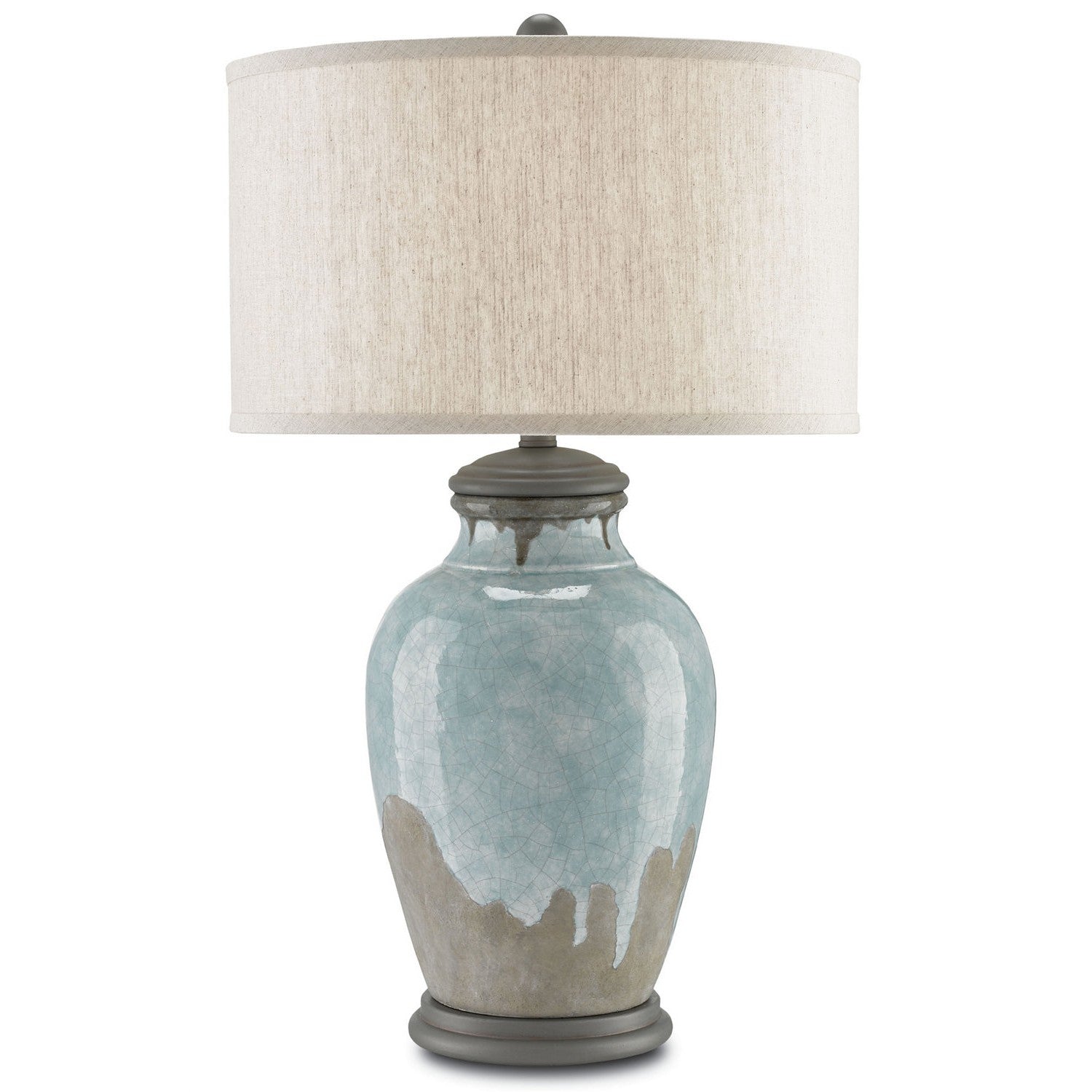 Currey and Company - 6000-0057 - One Light Table Lamp - Chatswood Table Lamp - Blue-Green/Gray/Hiroshi Gray