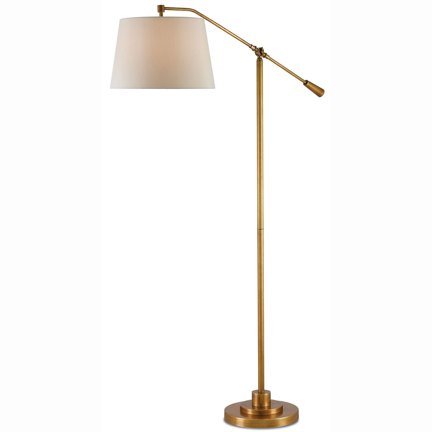 Currey and Company - 8000-0002 - One Light Floor Lamp - Maxstroke Collection - Antique Brass