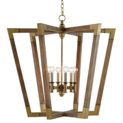 Currey and Company - 9000-0008 - Six Light Lantern - Bastian Collection - Chestnut/Brass