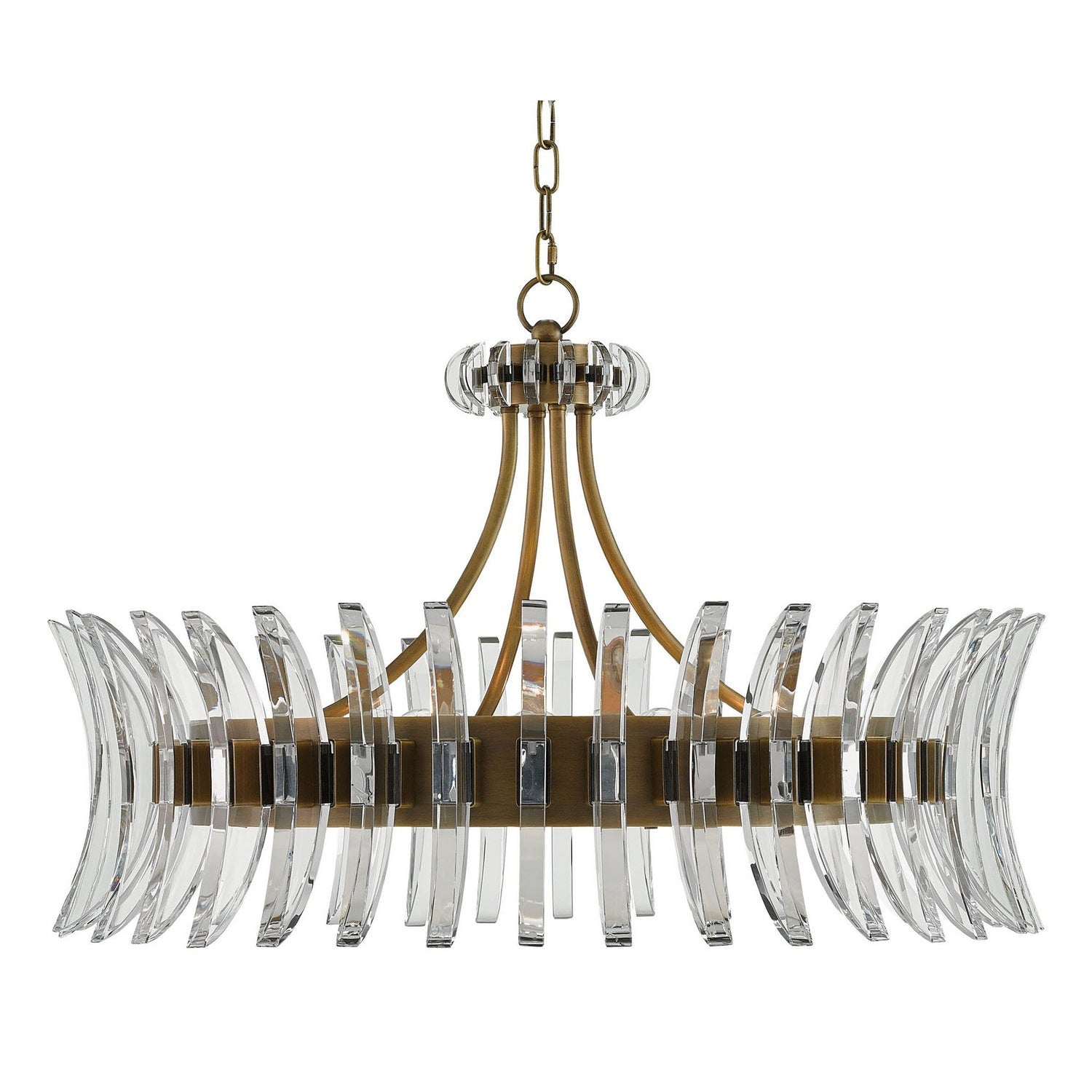 Currey and Company - 9000-0014 - Eight Light Chandelier - Coquette Collection - Antique Brass