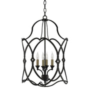 Currey and Company - 9000-0024 - Four Light Lantern - Charisma Collection - French Black