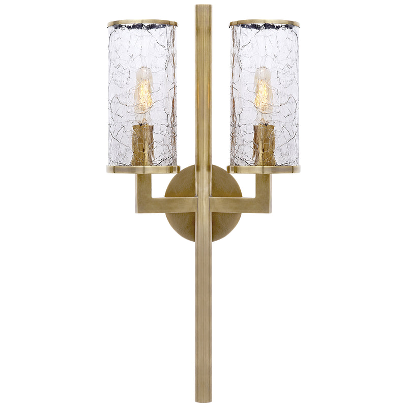 Visual Comfort Signature - KW 2201AB-CRG - Two Light Wall Sconce - Liaison - Antique-Burnished Brass